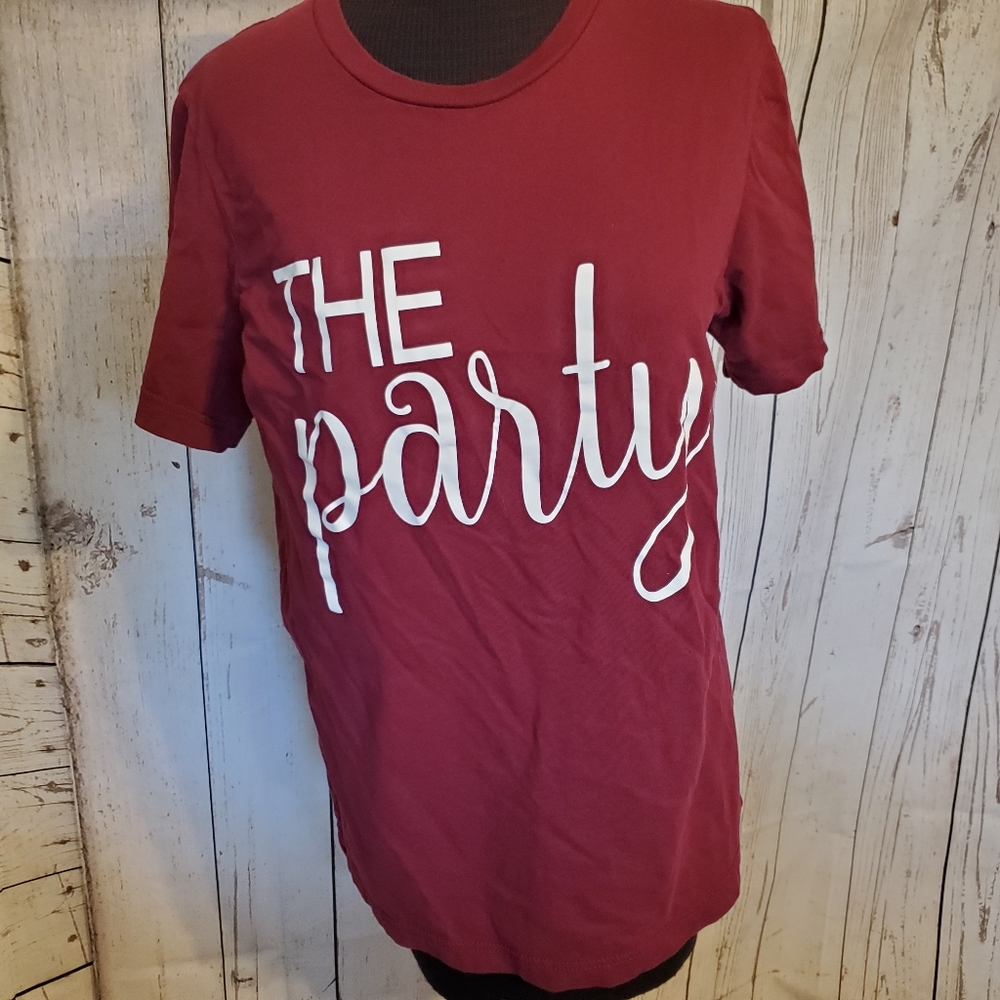 Bella Canvas crew neck T-shirt burgundy The Party